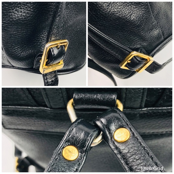 Authentic MCM Black Leather Mini Backpack - Picture 4 of 8